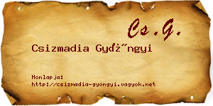 Csizmadia Gyöngyi névjegykártya