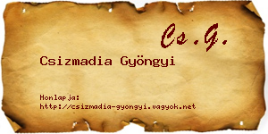 Csizmadia Gyöngyi névjegykártya